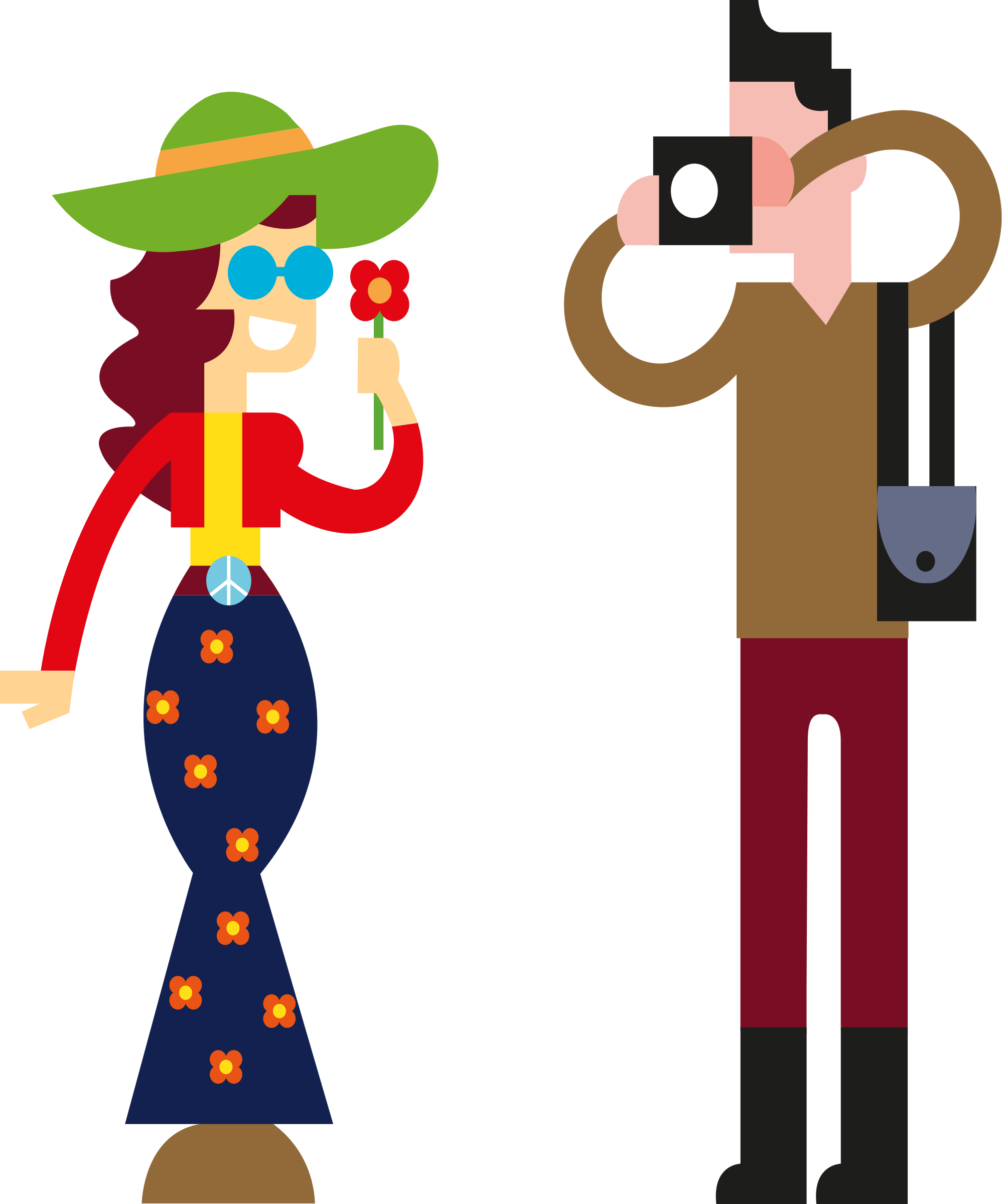 Holiday clipart tourist. Two tourists big image