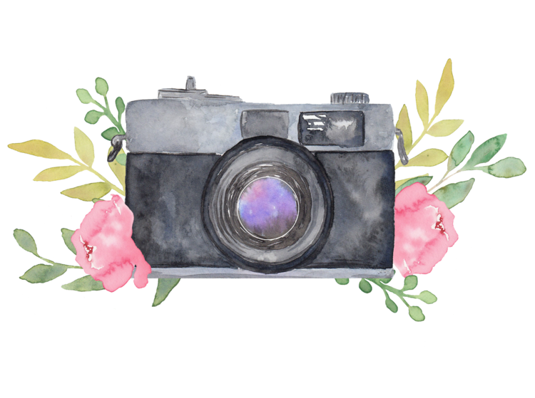 clipart camera watercolor