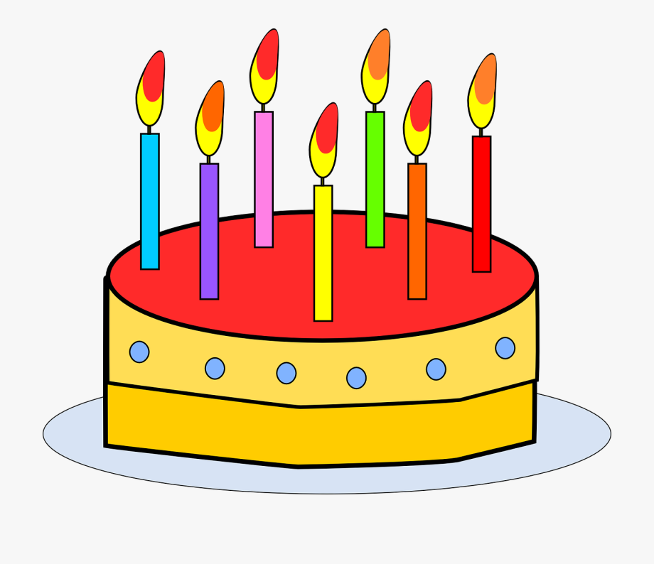 clipart candle birthday cake