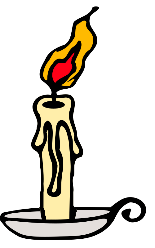 clipart candle burning