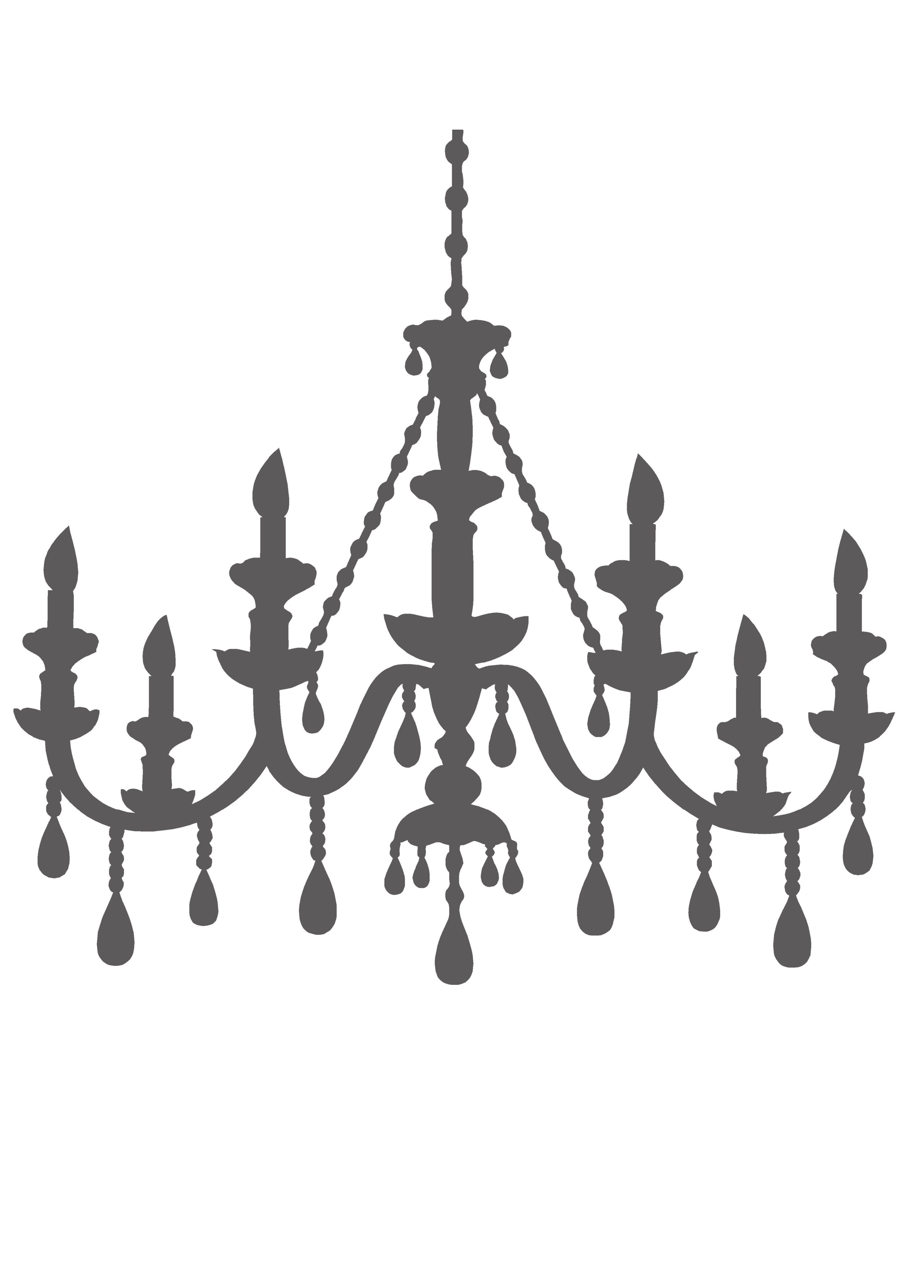 Chandelier template for brooke. Clipart candle candil