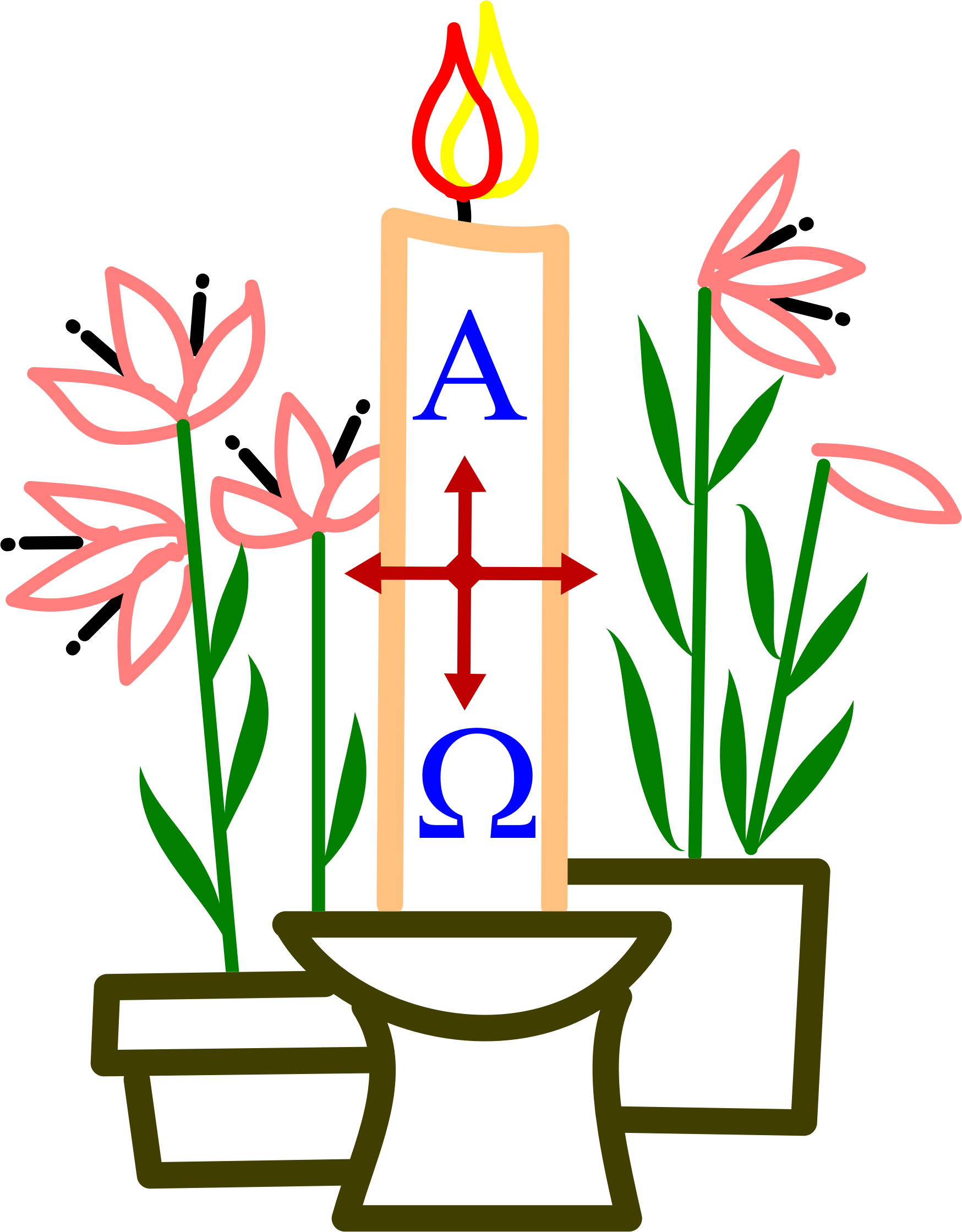 Clipart easter sign. Free paschal candle cliparts