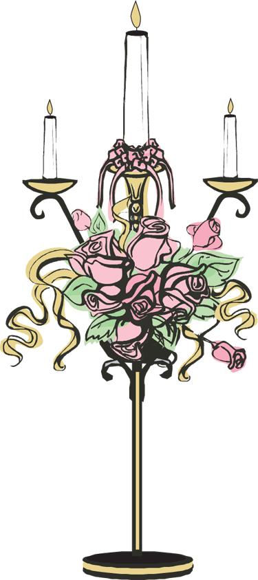 clipart candle fancy