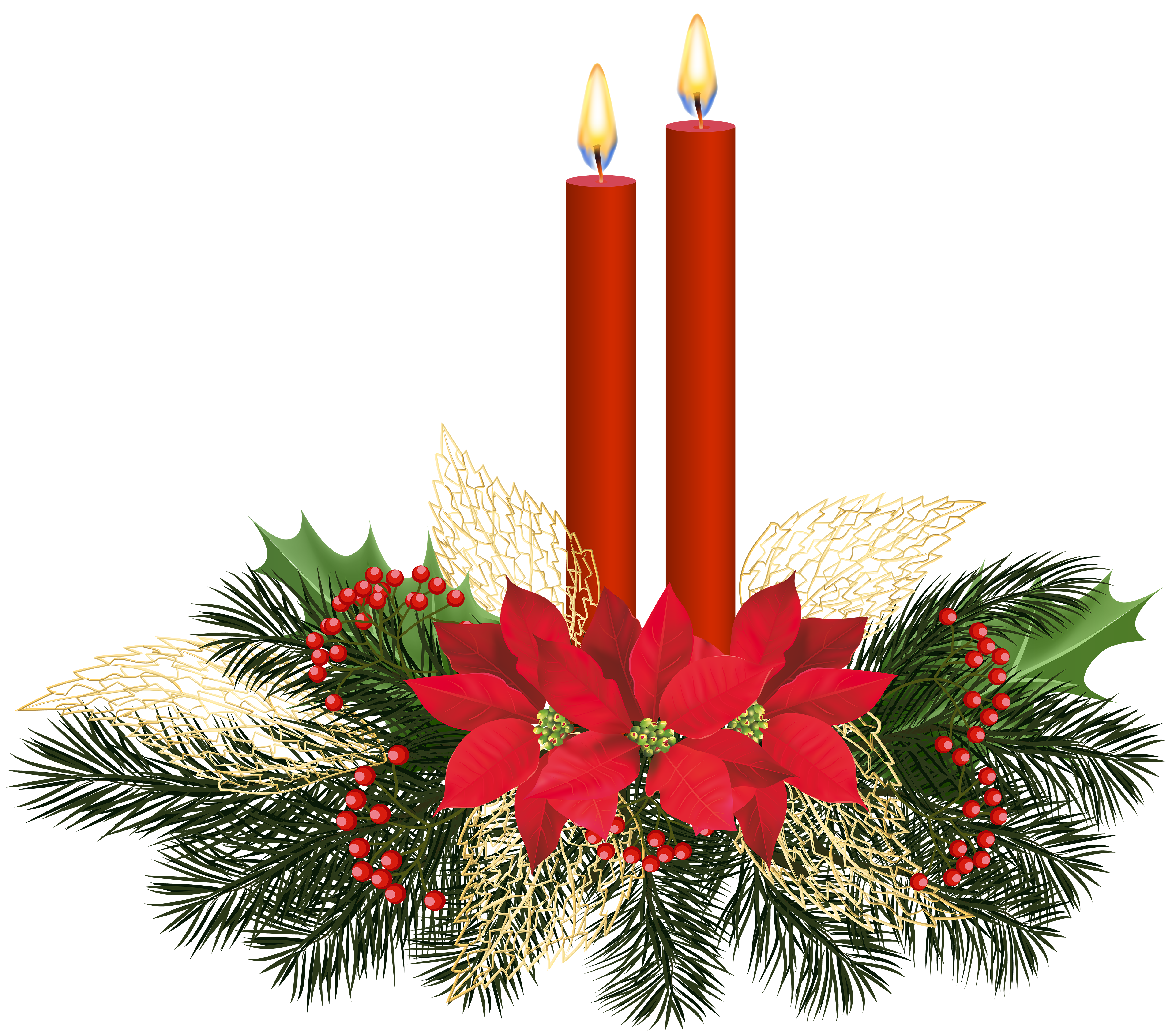 Clipart candle five. Christmas candles png clip