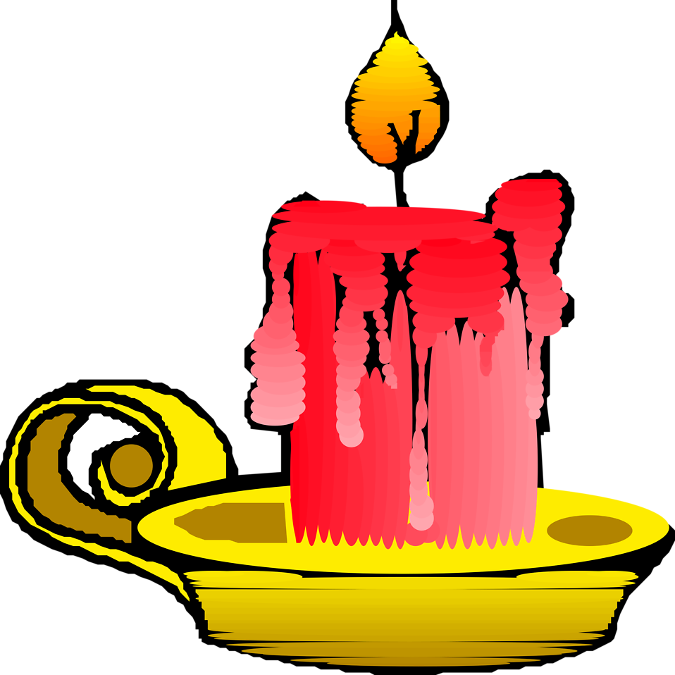 clipart candle hot object