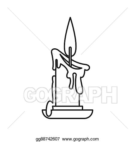 clipart candle melting