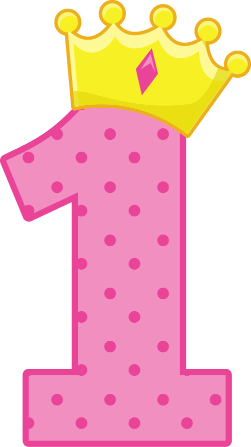 number 1 clipart pink