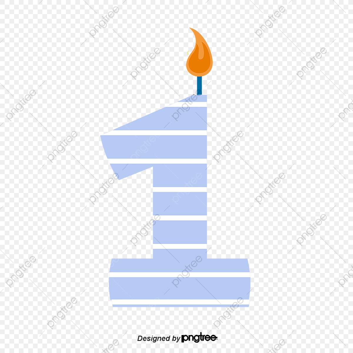 clipart candle number one