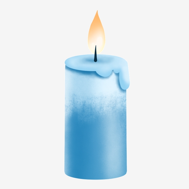Clipart candle small candle. Fresh blue and white
