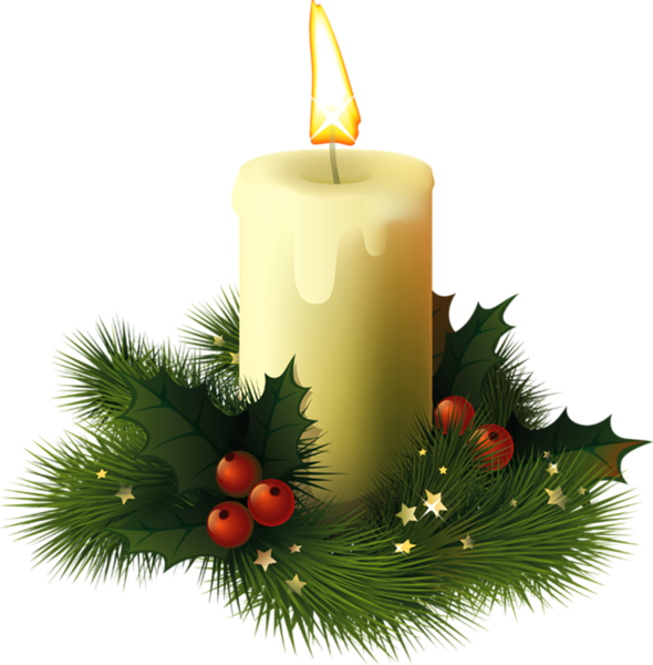 Clipart candle thick.  christmas symbols to