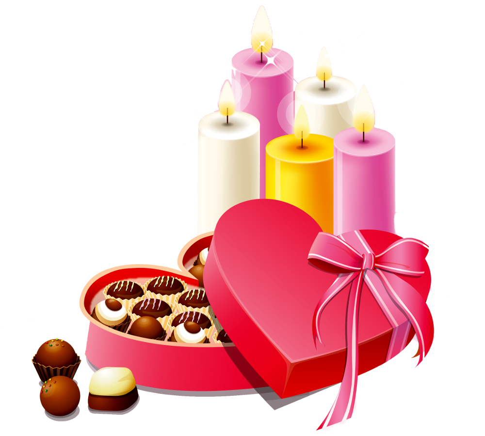 clipart candle valentine