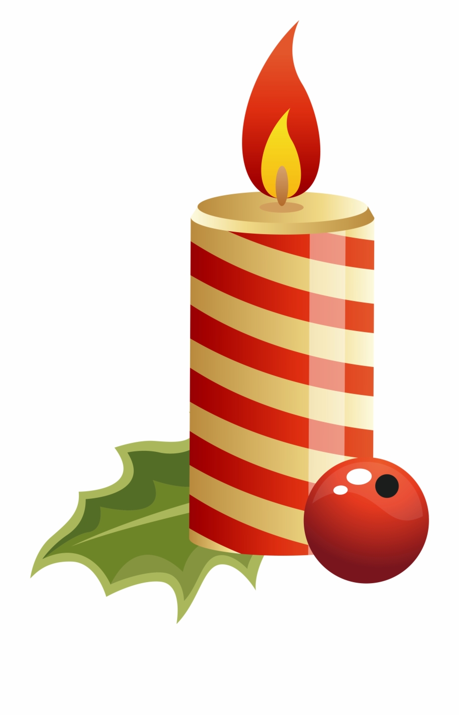Red christmas png image. Clipart candle vela