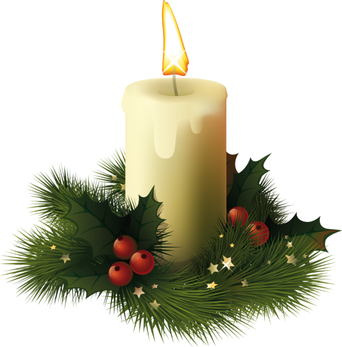 clipart candle winter