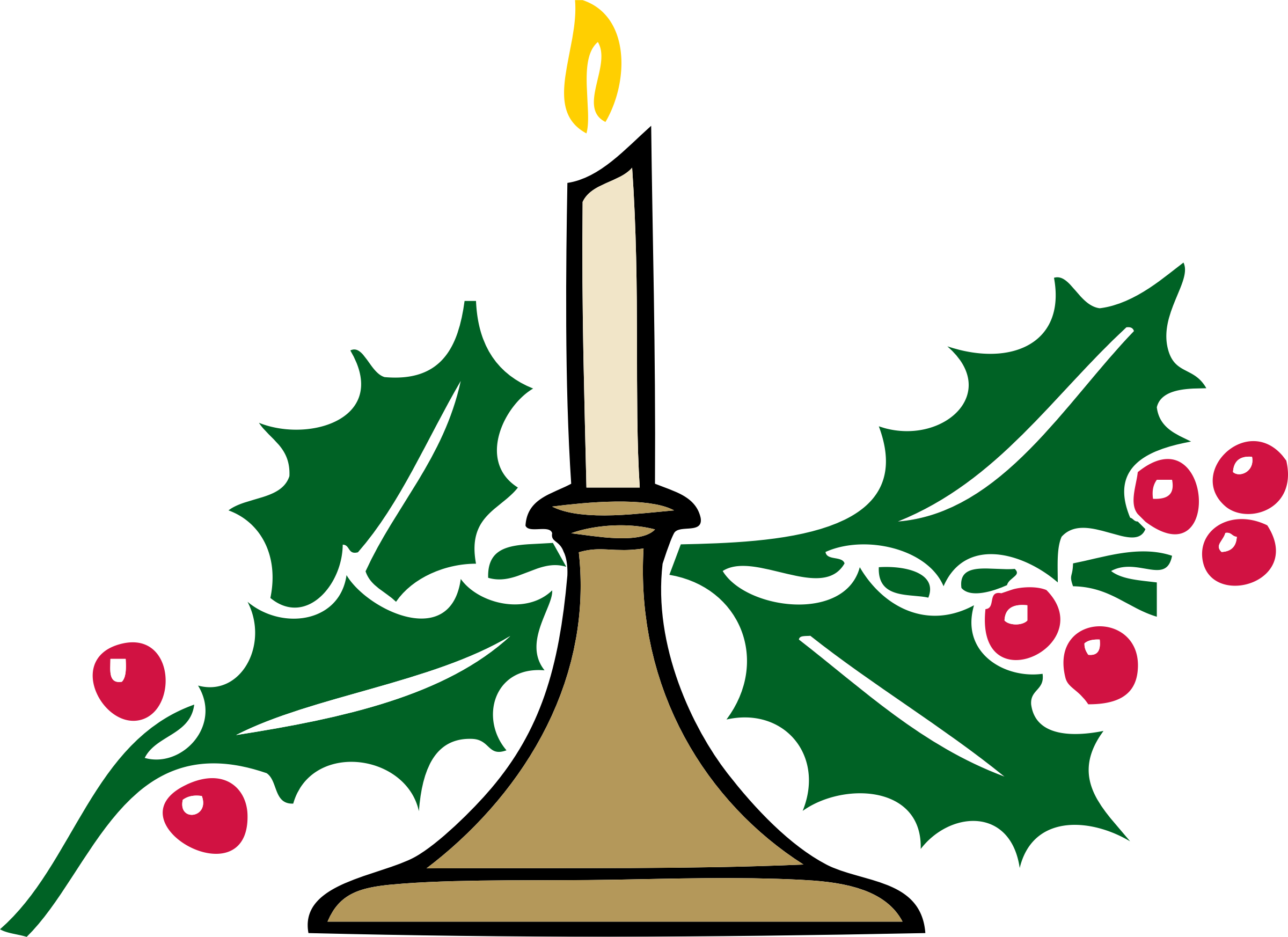 clipart christmas candle