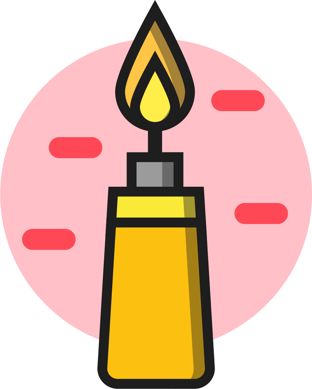 clipart candle yellow candle