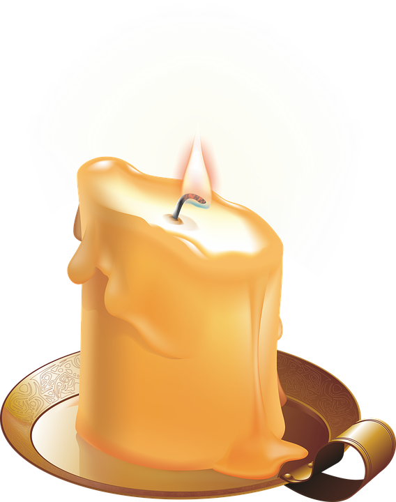 clipart candle yellow candle
