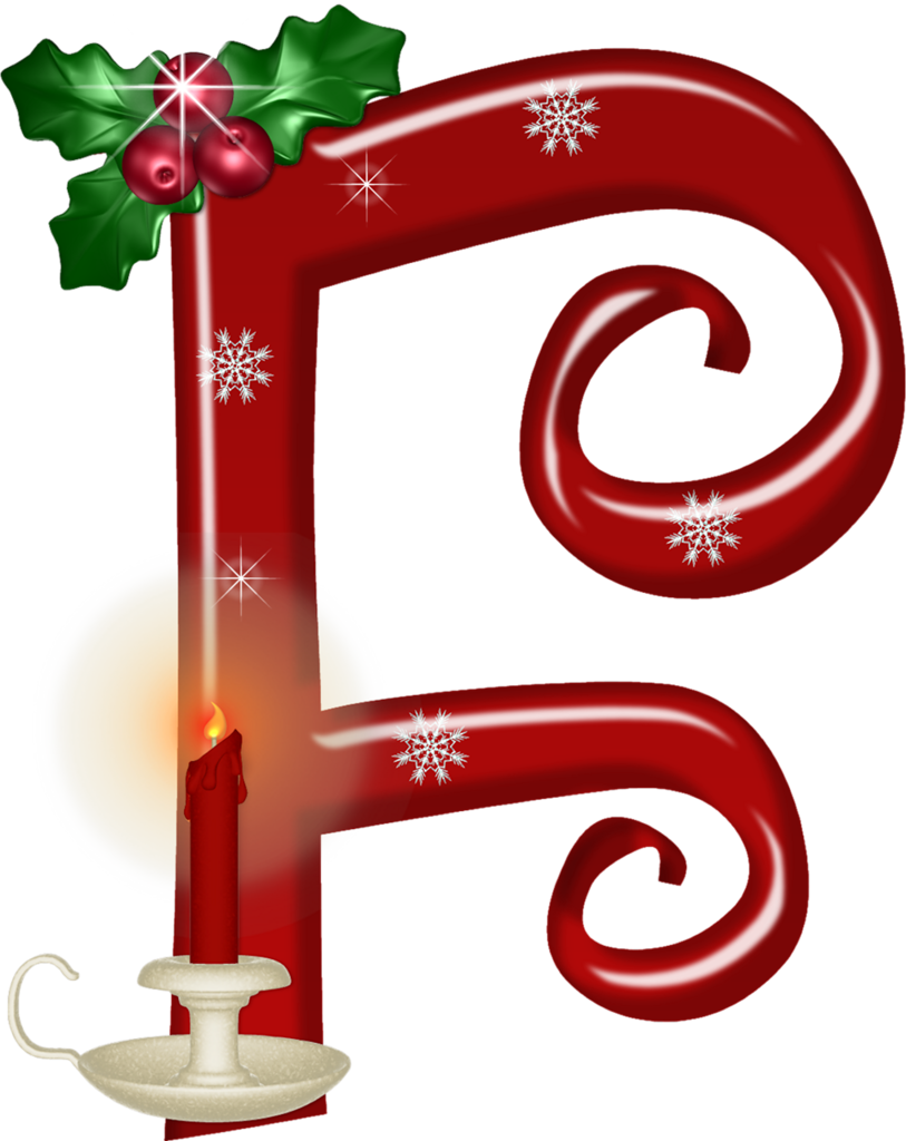 letters clipart candy cane