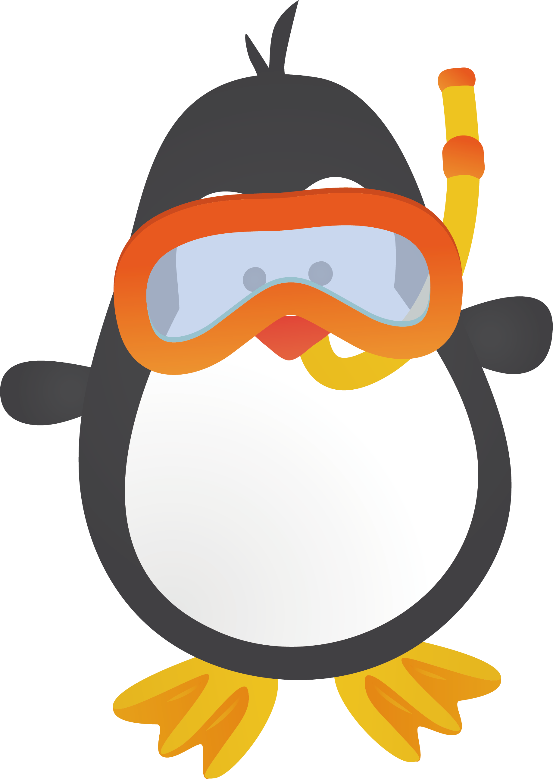 Penguin cartoon animation clip. Vision clipart transparent