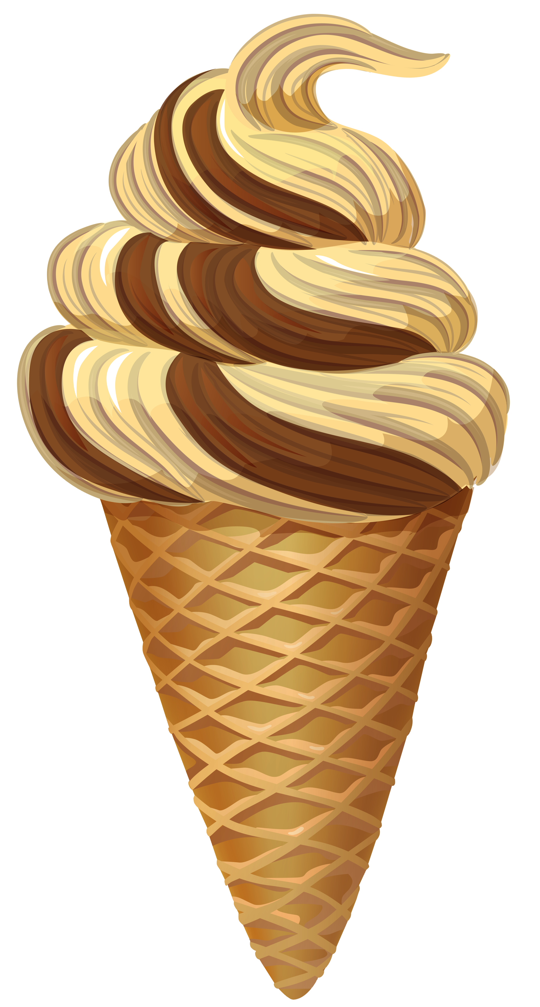 Transparent ice cream cone. Sundae clipart caramel sundae