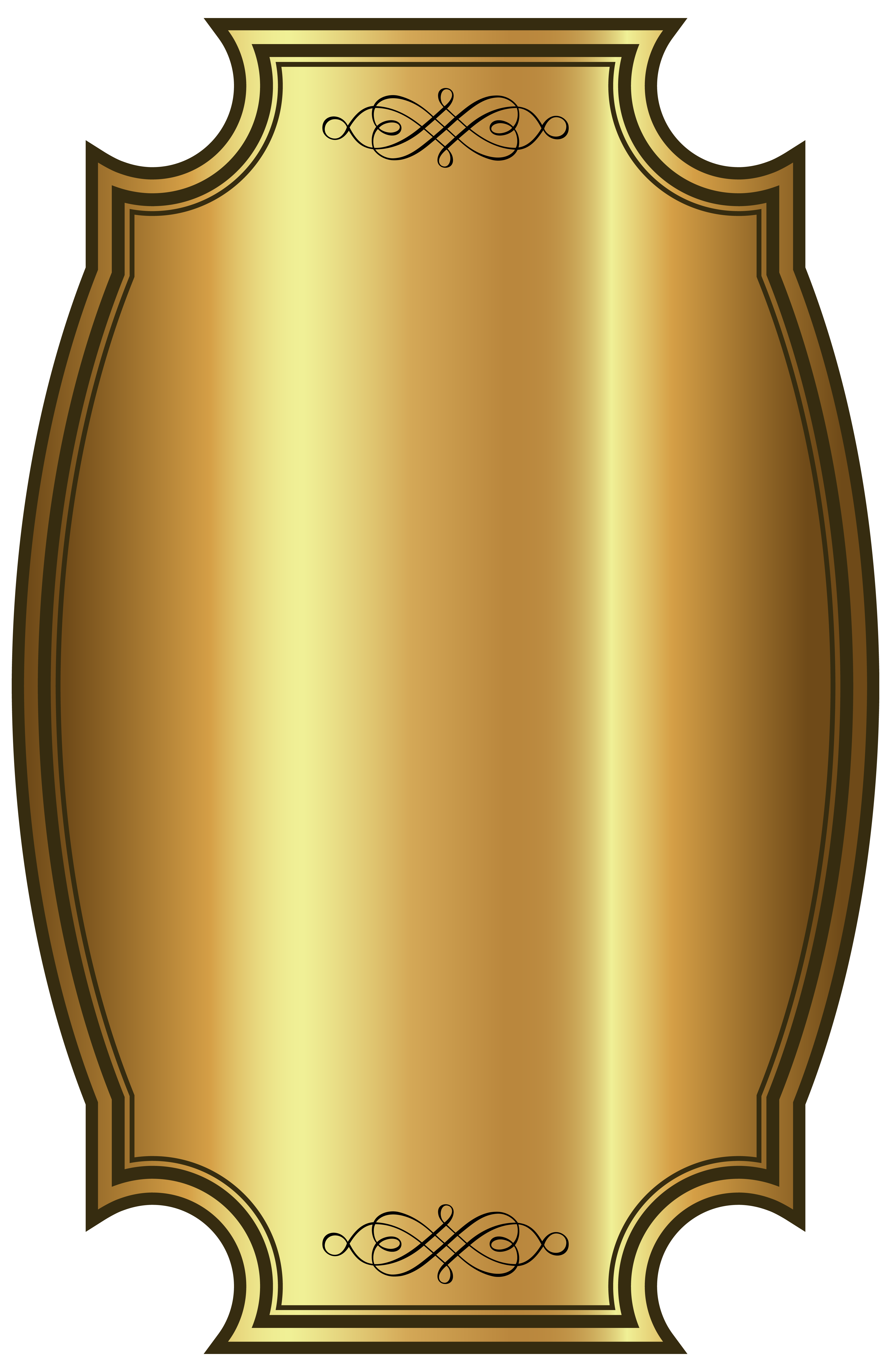 Luxury gold label template. Clipart shield metallic