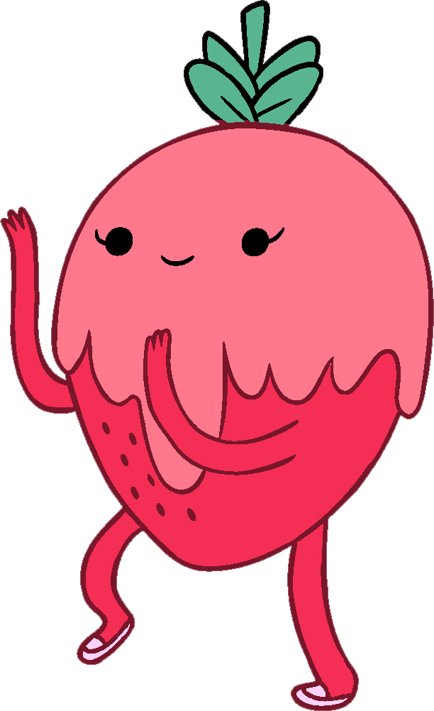 Png pink strawberry mascot. Clipart candy person