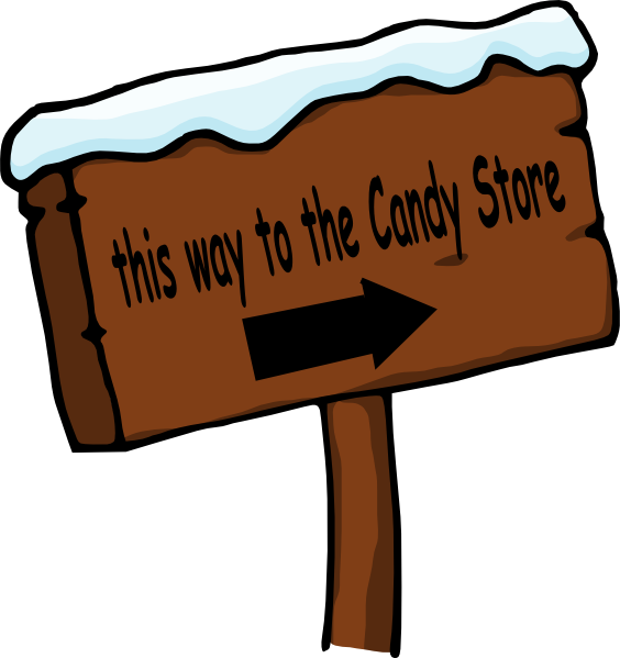 clipart candy sign
