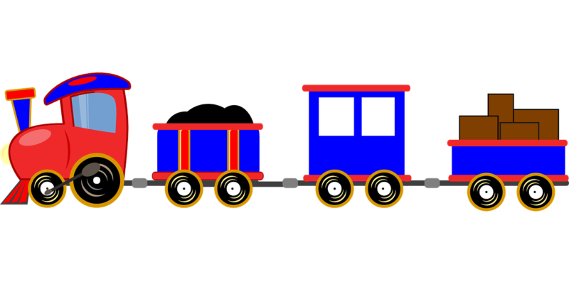 clipart numbers train