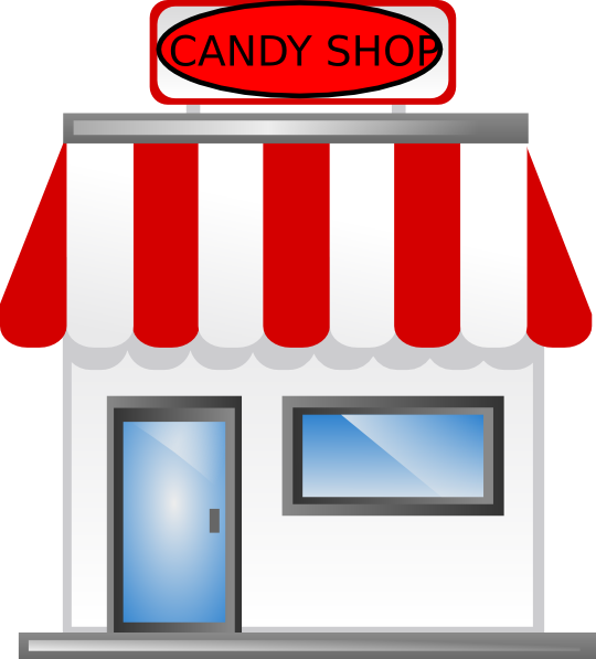 Shop front clip art. Clipart candy window