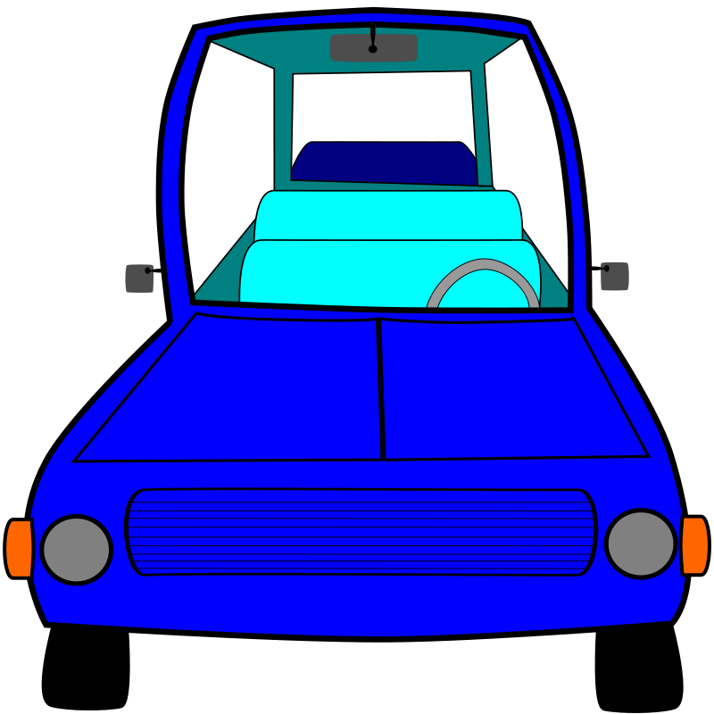 driving clipart car blue