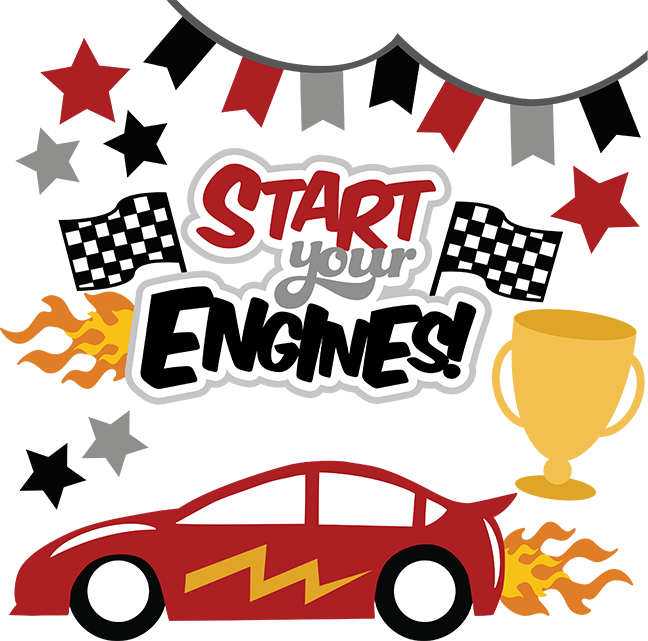 Clipart road scrapbook. Car engine silhouette at