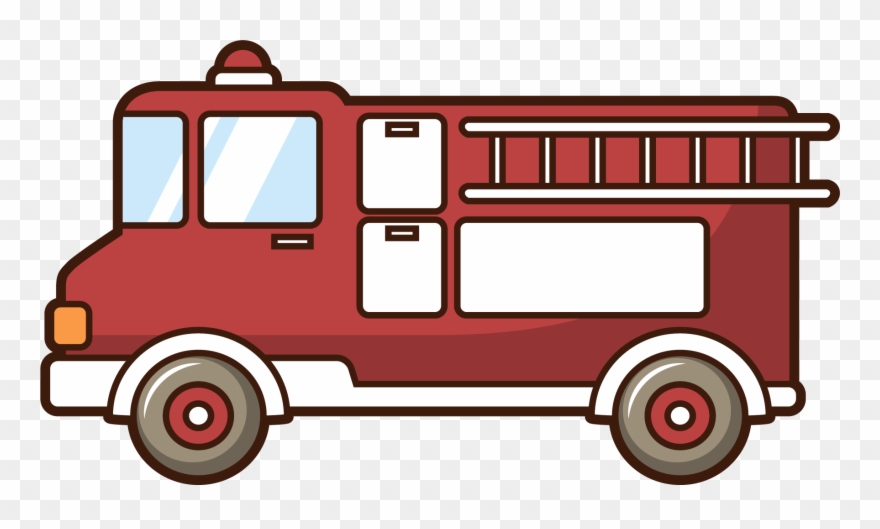 Motor vehicle fire engine. Clipart car firefighter