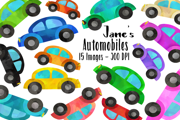 . Clipart cars watercolor