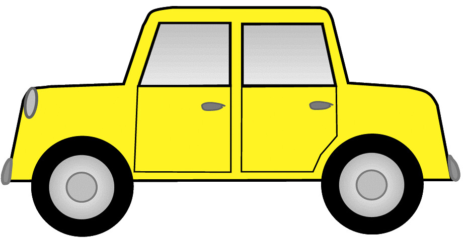 clipart car yellow