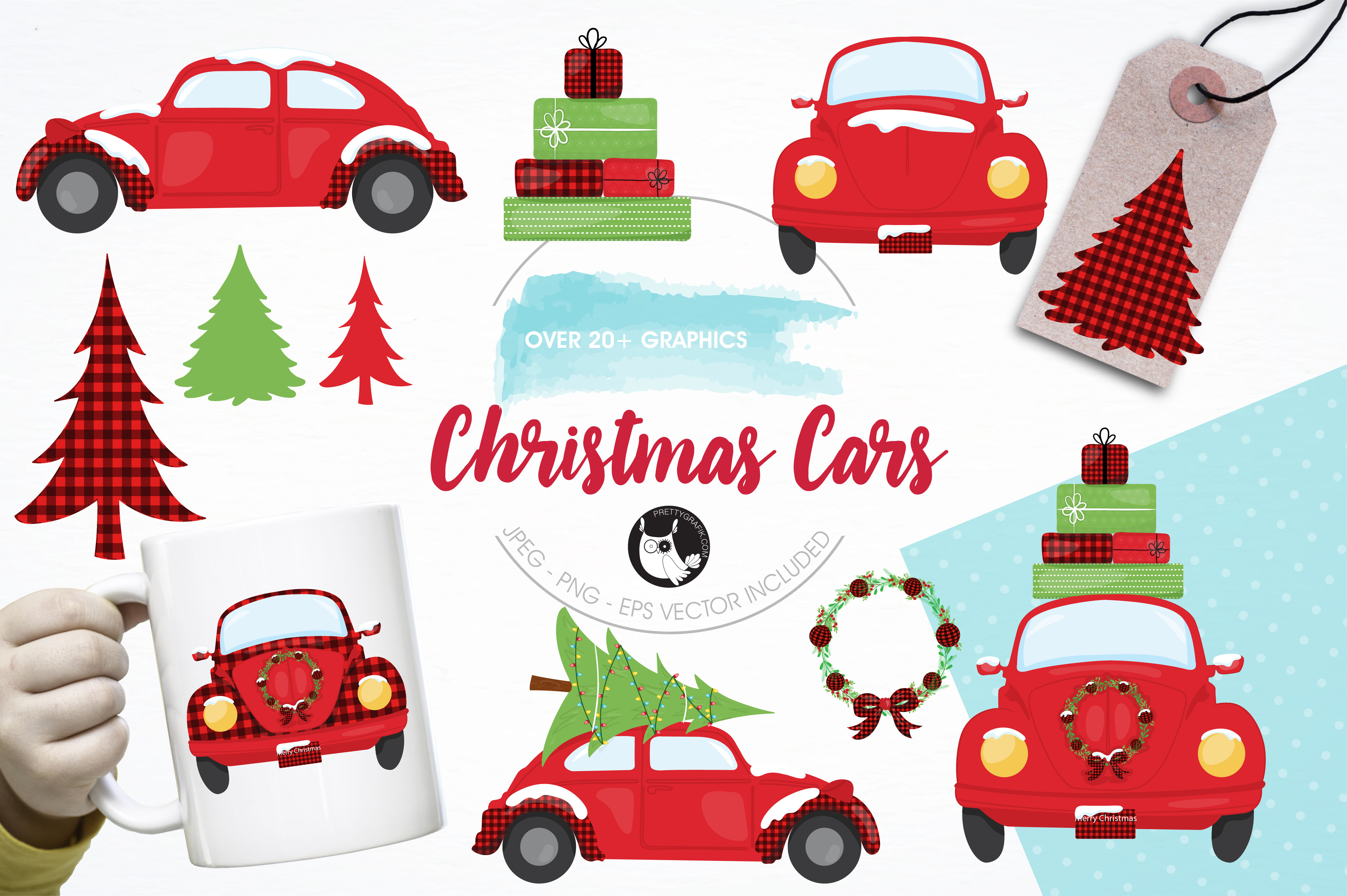 clipart cars christmas