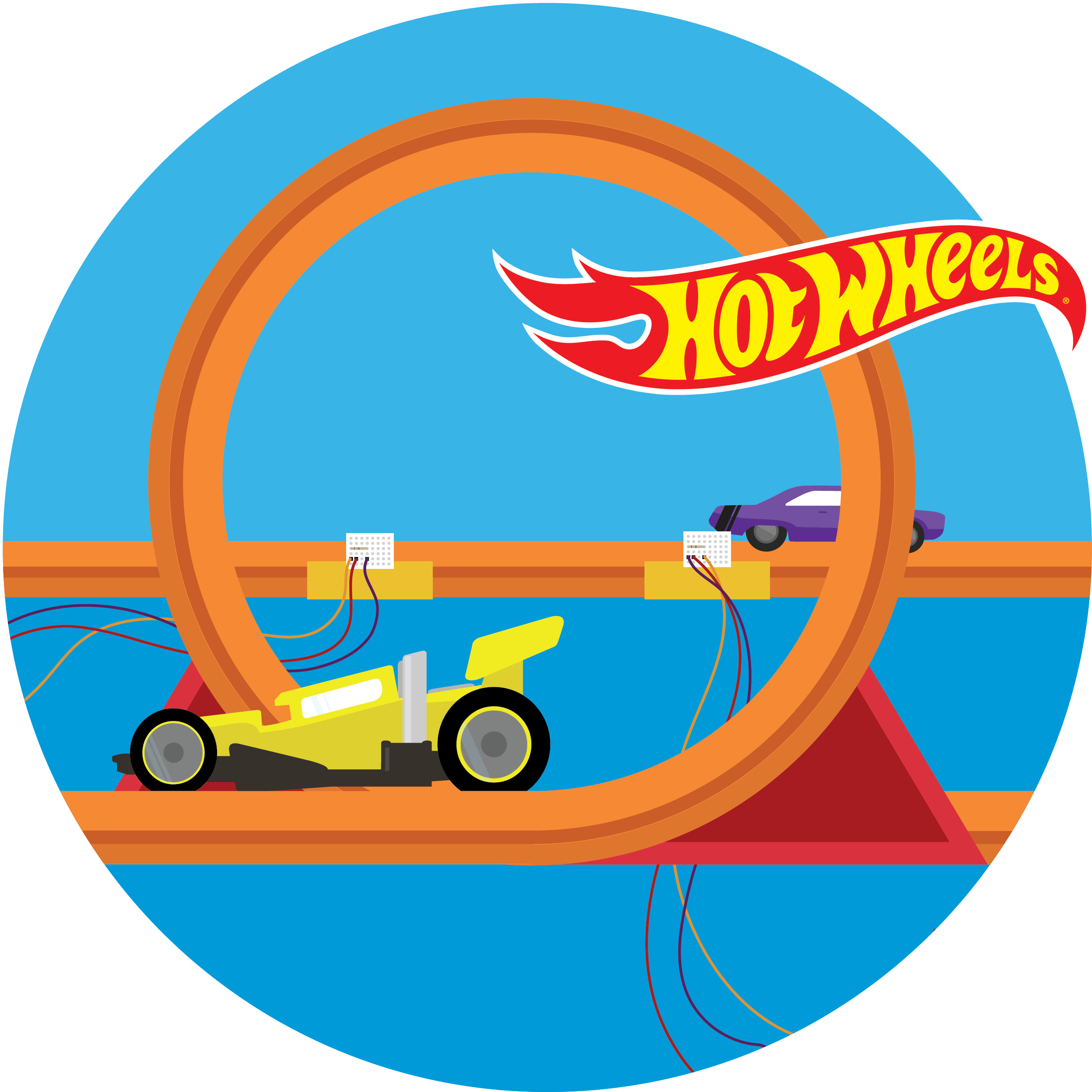 Circular illustration of a. Rollercoaster clipart mechanical energy