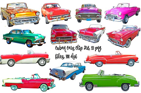 Cuban vintage clip art. Clipart cars handle