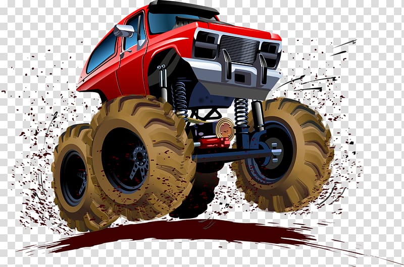Clipart cars monster. Red truck art car