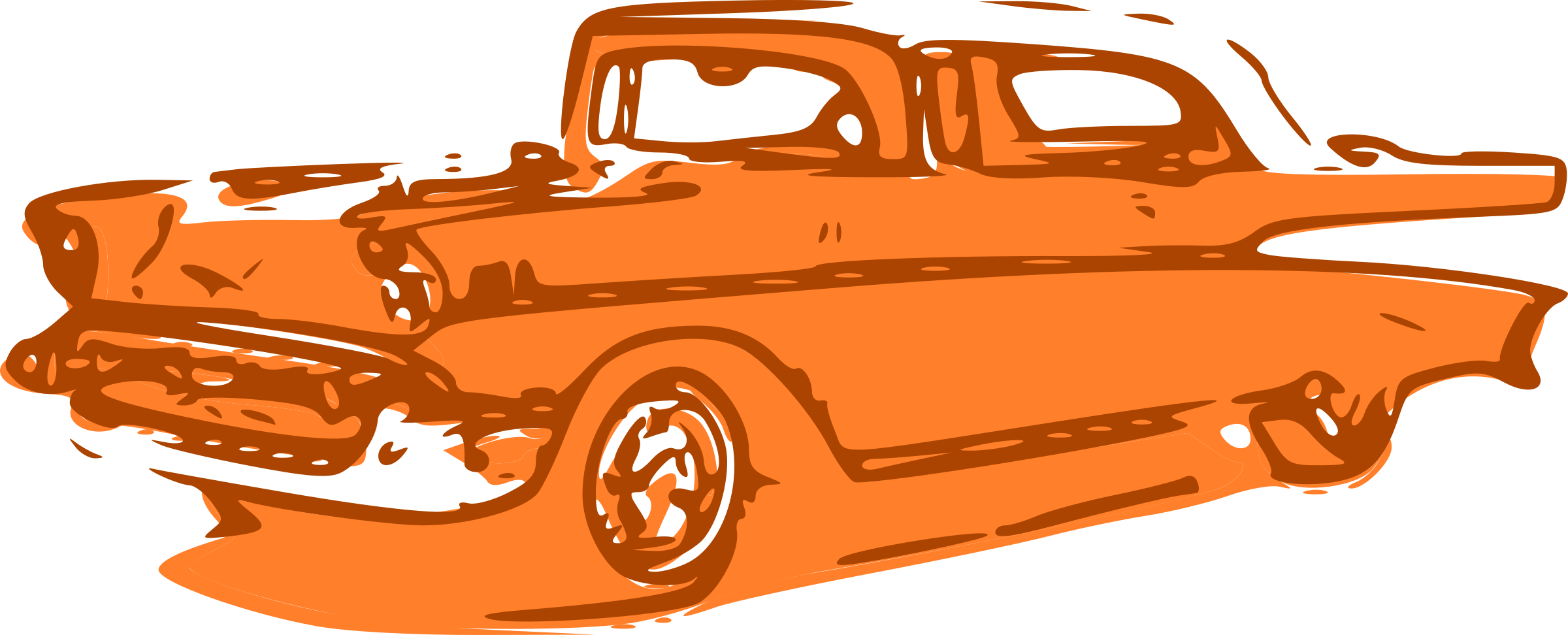 clipart cars orange