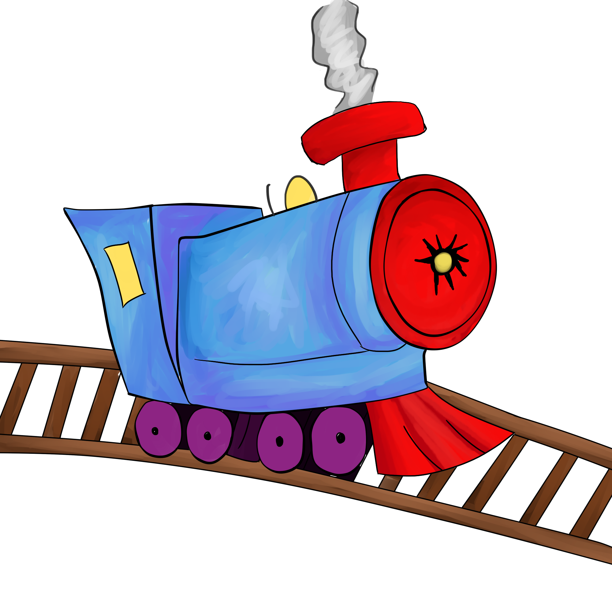 Track clipart side view. Toy train free download