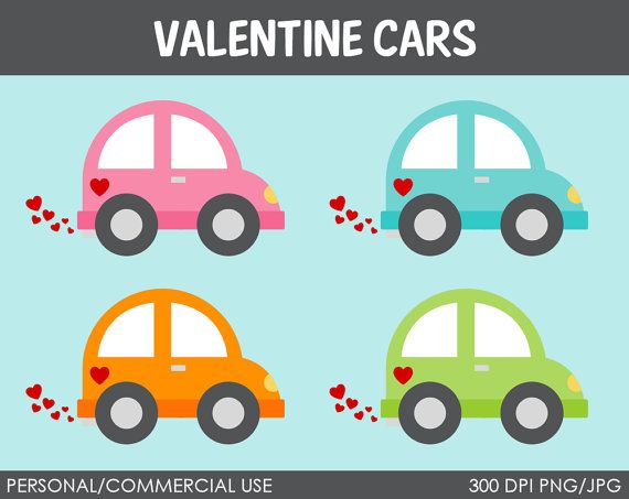 Clipart cars valentine. Vehicles digital clip art