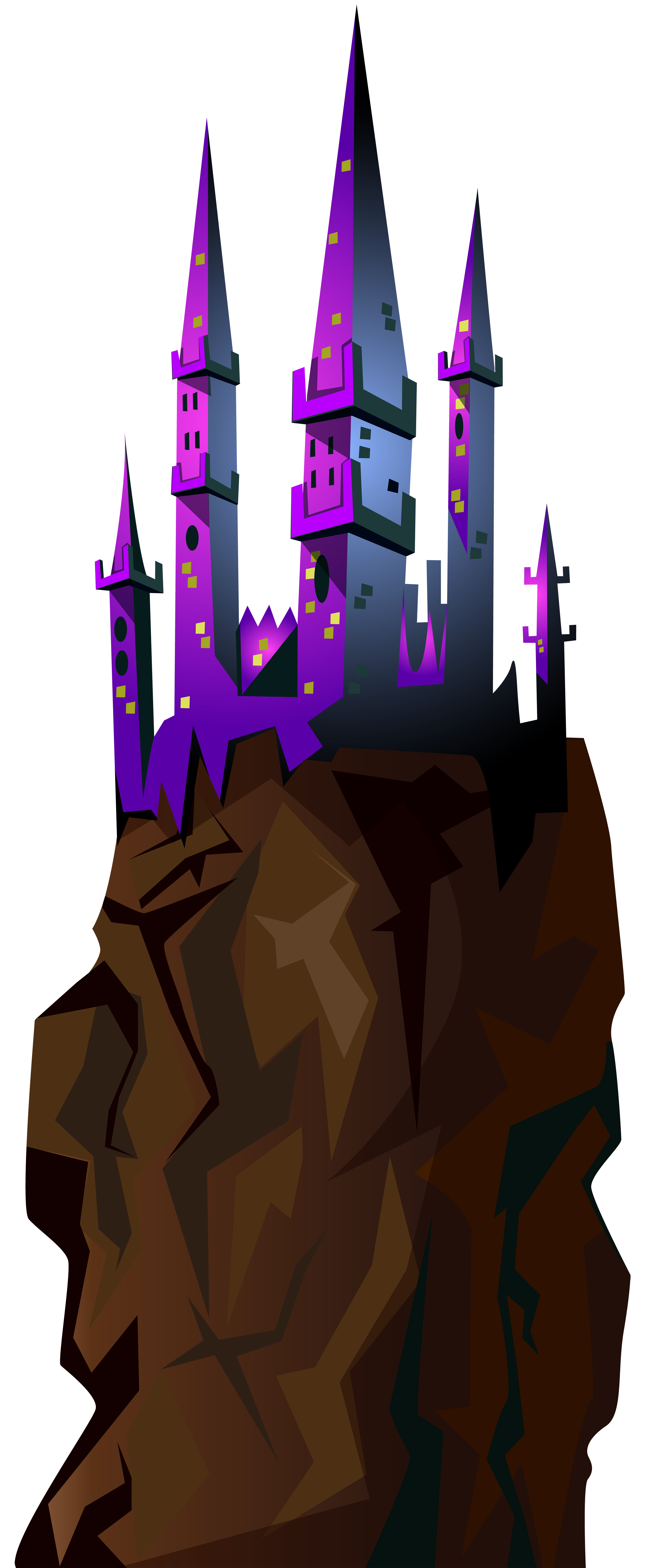 Clipart rock character. Castle on the transparent