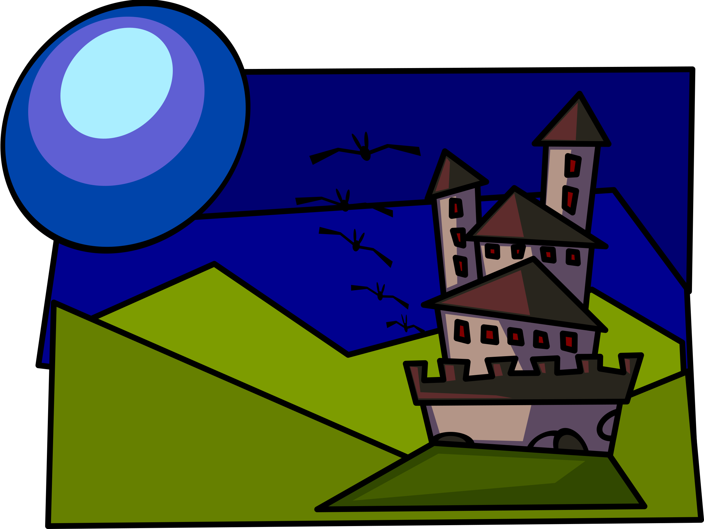 clipart castle colour