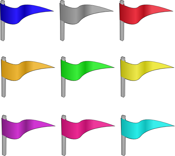 flags clipart plain