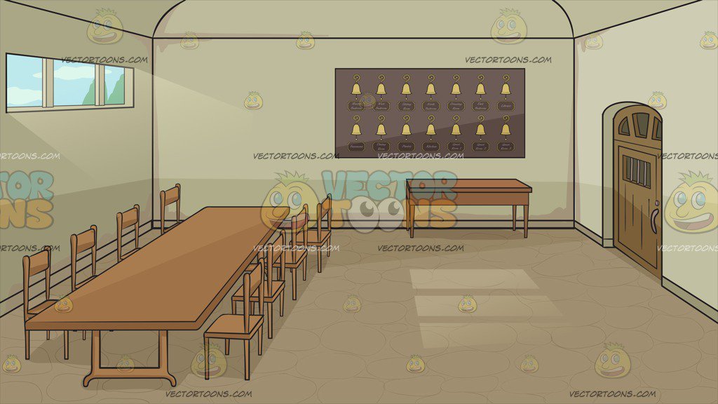 Clipart castle dining room. Servants in a background
