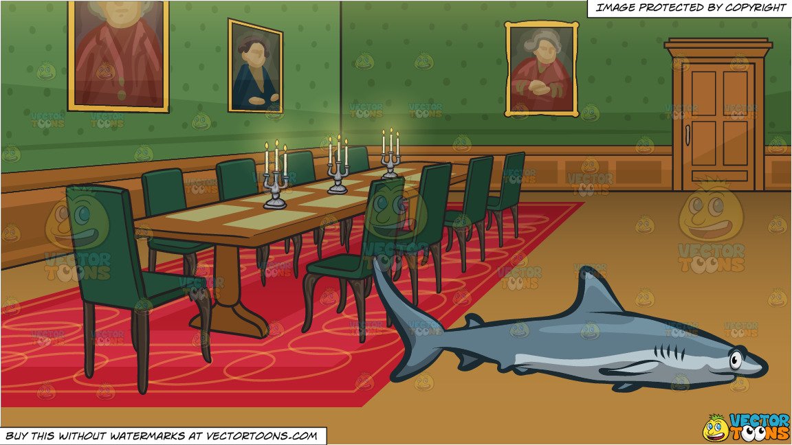 A charming shark and. Clipart castle dining room