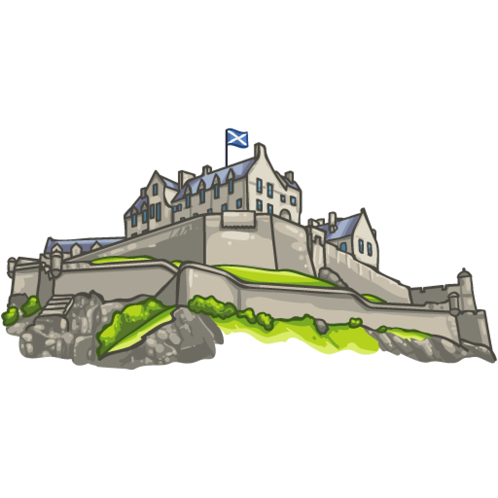 Clipart castle edinburgh castle. Wallabee collecting and trading