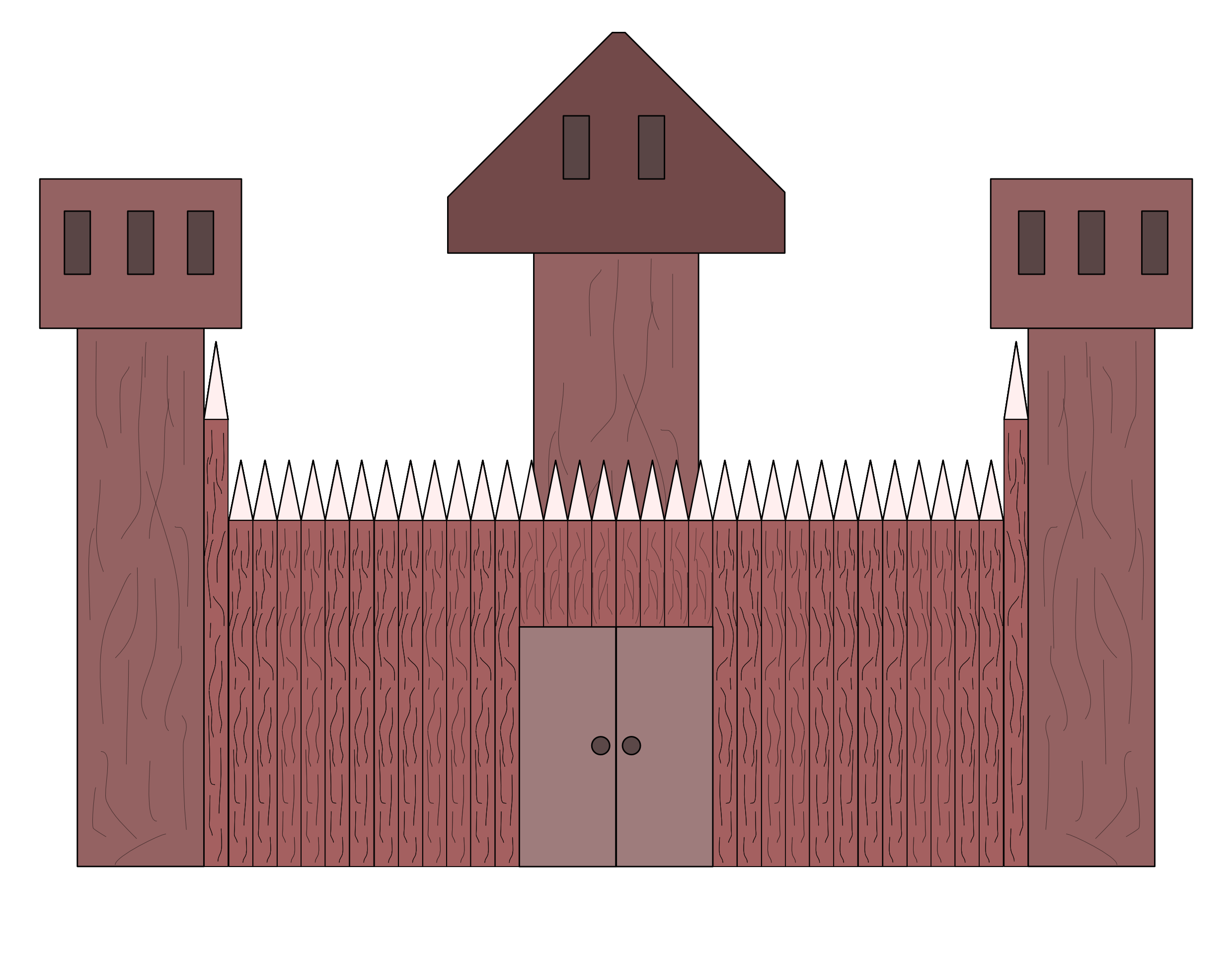 fence clipart castle