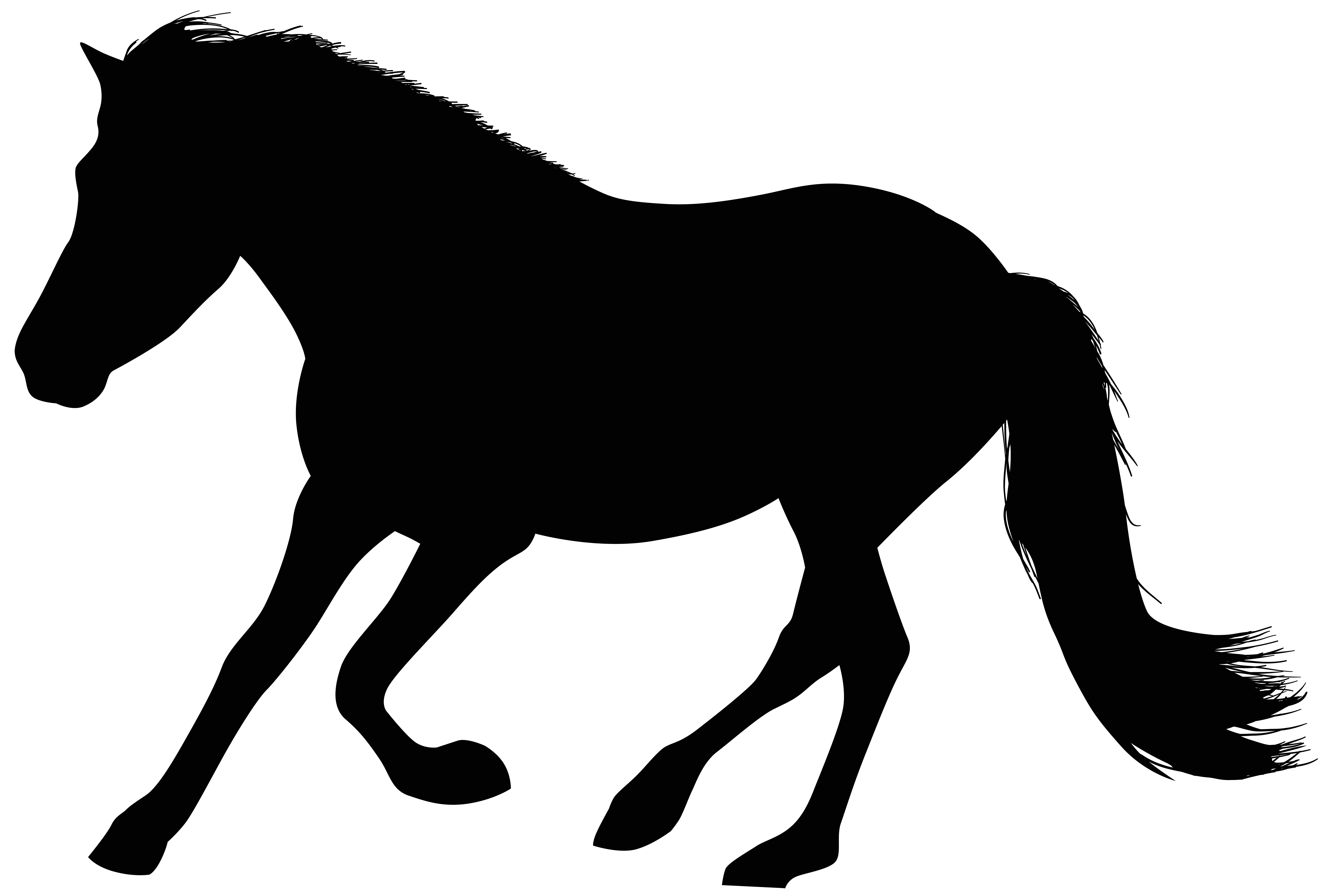 Running horse silhouette at. Horses clipart cross country