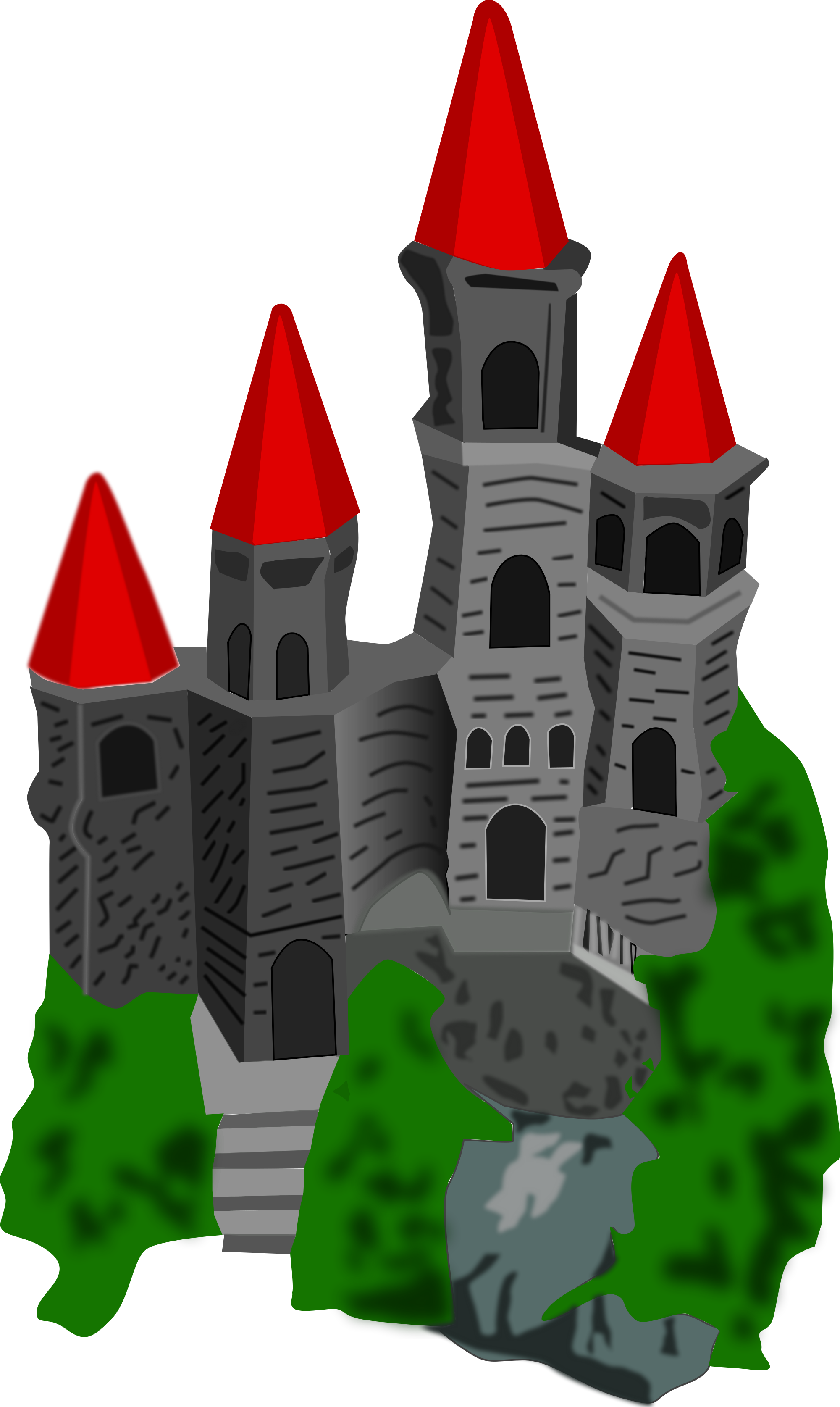 clipart castle medieval village