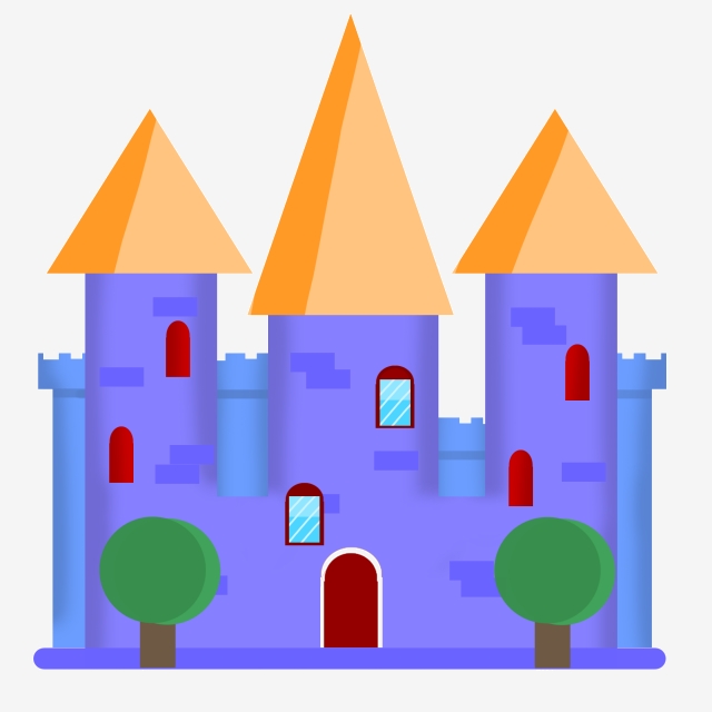 clipart castle orange
